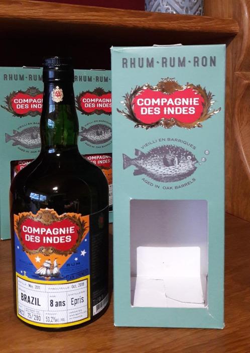 Rhum La Compagnie Des Indes Brazilië 8 jaar Epris - BRZ2 bar, Verzamelen, Wijnen, Nieuw, Overige typen, Overige gebieden, Vol