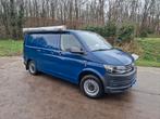 Volkswagen transporter T6 ingericht als camper, Auto's, Bestelwagens en Lichte vracht, Voorwielaandrijving, Stof, Zwart, Parkeersensor