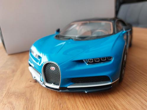 Kyosho Ousia 1/18 Bugatti Chiron Black/Blue, Hobby en Vrije tijd, Modelauto's | 1:18, Zo goed als nieuw, Auto, Kyosho, Ophalen of Verzenden