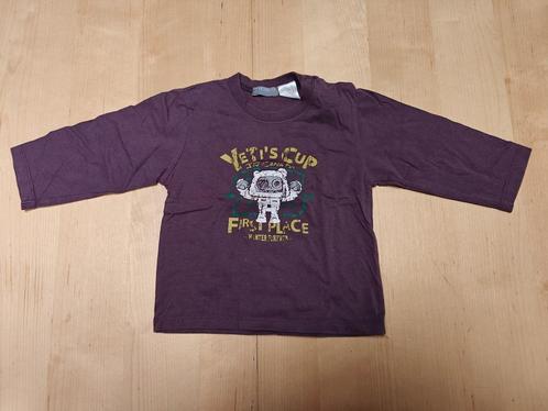 Aubergine kleurig t-shirt maat 80, Kinderen en Baby's, Babykleding | Maat 80, Gebruikt, Jongetje of Meisje, Shirtje of Longsleeve