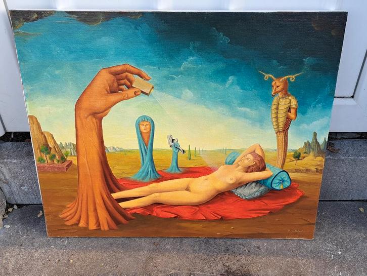 huile sur panneau signe carl prevot, Antiquités & Art, Art | Peinture | Classique, Enlèvement ou Envoi