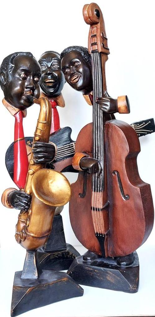 Jazzband | muziek trio | beelden, groot 75 cm !!, Muziek en Instrumenten, Overige Muziek en Instrumenten, Gebruikt, Verzenden