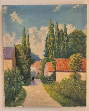 Peinture à l'huile représantant un décor Provencale beschikbaar voor biedingen