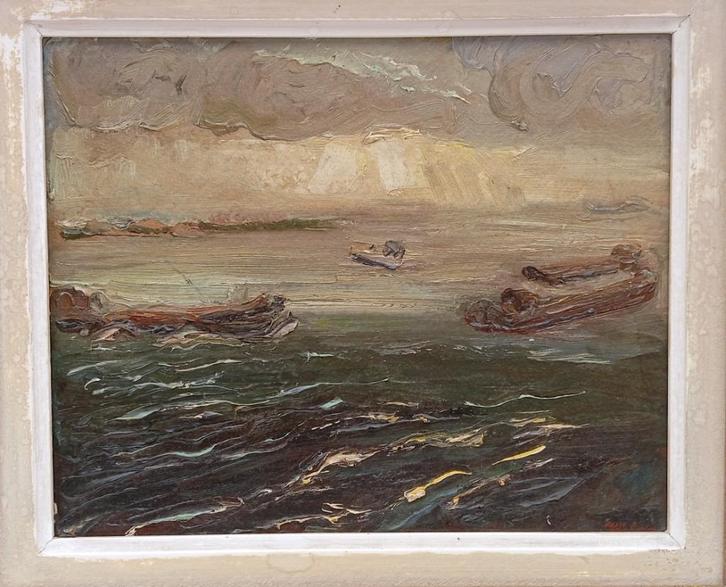 GOORIS JEAN ALBERT marine schilderij, Antiek en Kunst, Kunst | Schilderijen | Klassiek, Ophalen of Verzenden