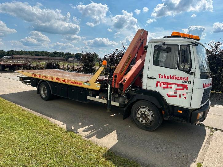 Mercedes 1317L takelwagen schuifplat Bril palfinger pk10000, Auto's, Vrachtwagens, Particulier, Mercedes-Benz, Diesel, Euro 1