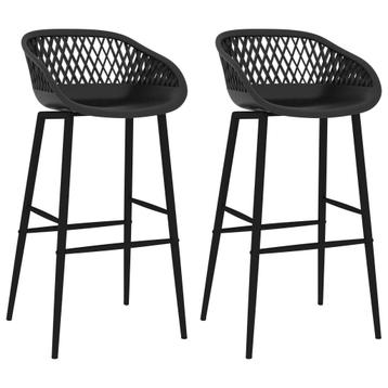 Barstoelen 2 st zwart beschikbaar voor biedingen