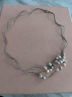 Zilveren ketting met parels, Ophalen of Verzenden, Zo goed als nieuw