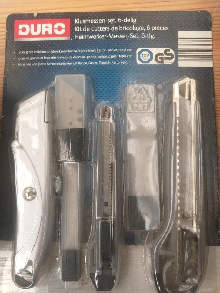 Nieuwe Duro klusmessenset 6-delig, Auto diversen, Autogereedschap, Nieuw, Ophalen