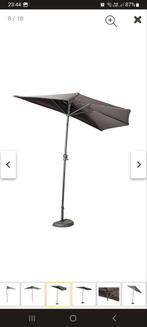 Halve parasol met voet 270 cm140 cm, Tuin en Terras, Ophalen, Nieuw, Kantelbaar