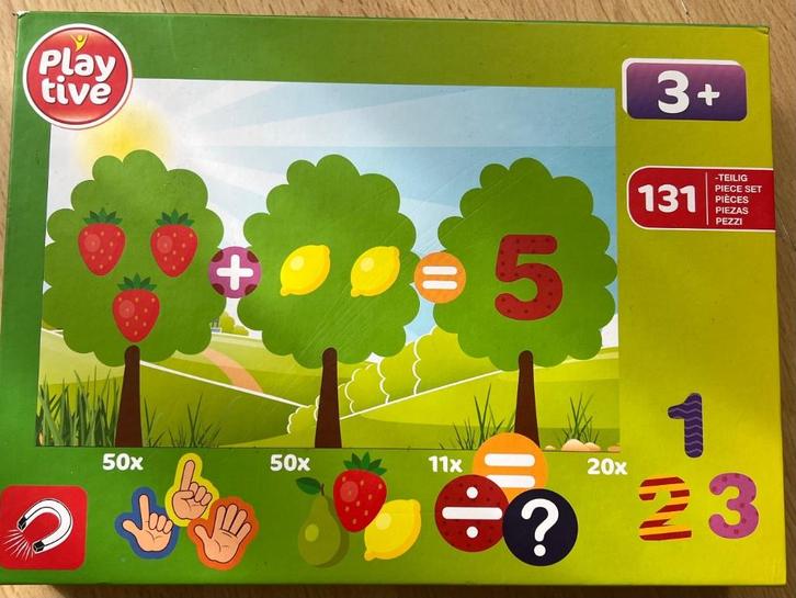 Spelend leren rekenen (magneten), Kinderen en Baby's, Speelgoed | Educatief en Creatief, Zo goed als nieuw, Puzzelen, Taal en Lezen