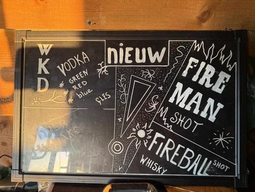 Verlicht schrijf-/reclamebord horeca stijl – uitwisbaar, Antiek en Kunst, Antiek | Porselein, Ophalen of Verzenden