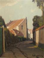 Piet Lippens (1890-1981): Oude weg (O/D, 50 x 60 cm), Antiek en Kunst, Kunst | Schilderijen | Klassiek, Ophalen of Verzenden