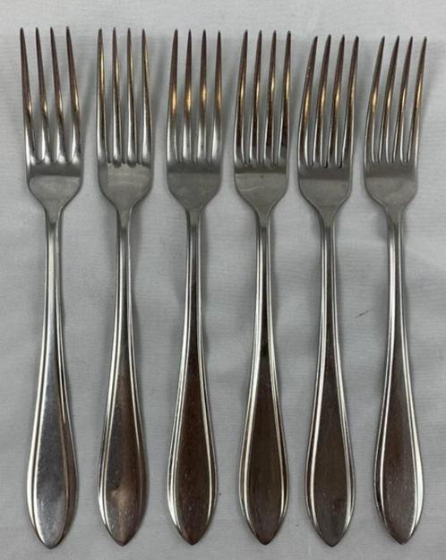 Gero Zilmeta 718 puntfilet vorken 21cm set van 6 tafelvork, Huis en Inrichting, Keuken | Bestek, Zo goed als nieuw, Verzenden
