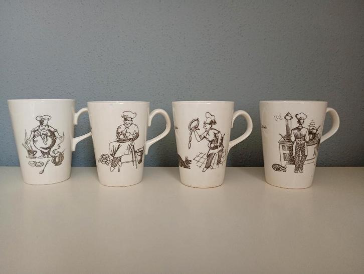 Vintage bekers van California 4-stuks, Antiek en Kunst, Curiosa en Brocante, Ophalen of Verzenden