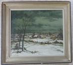 MAURICE STERCK / WINTER WAASLAND / OLIEVERF DOEK / 91x101cm, Antiek en Kunst, Ophalen