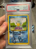 Squirtle base set 2 signed jason paige psa 8 /dna 10, Hobby en Vrije tijd, Nieuw, Foil, Ophalen of Verzenden, Losse kaart