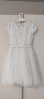 Handgemaakt eerste communie/ lente feest jurk met haarband, Handgemaakt, Ophalen, Zo goed als nieuw, Wit