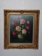 Schilderij vaas met rozen, Antiek en Kunst, Ophalen