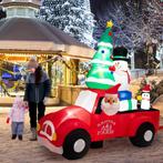 Kerstman & Kornuiten In Pick-Up Truck Kerstman In Auto Led's, Diversen, Ophalen of Verzenden, Nieuw