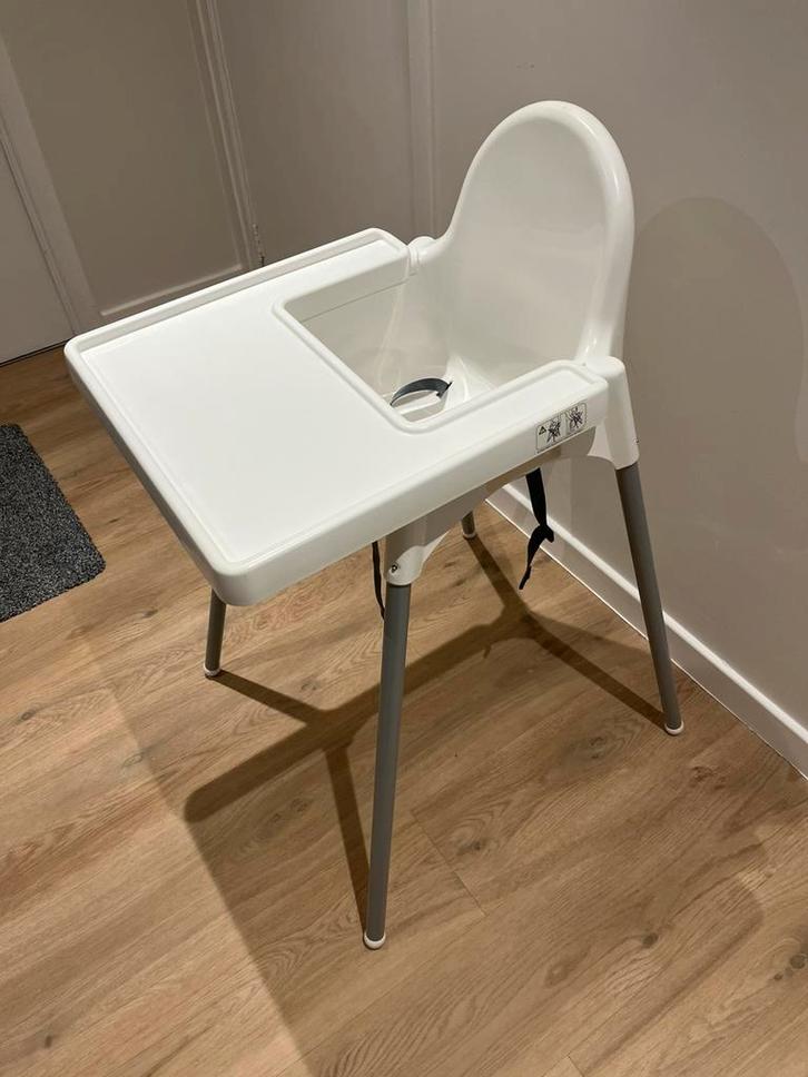 Chaise haute avec plateau et ceinture IKEA ANTILOP, Kinderen en Baby's, Kinderstoelen, Zo goed als nieuw, Afneembaar eetblad, Ophalen