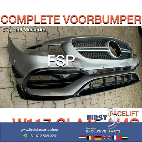 W117 C117 X117 CLA45 FACELIFT AMG VOORBUMPER GRIJS COMPLEET, Auto-onderdelen, Carrosserie, Bumper, Mercedes-Benz, Voor, Gebruikt
