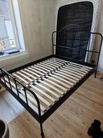 Tweepersoonsbed met lattenbodem, Ophalen, Gebruikt, Zwart, Tweepersoons