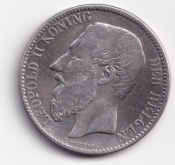 2 francs 1887 Belgique « NL »