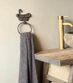 Handdoekhouder Ring - Bath - gietijzer landelijk, Huis en Inrichting, Ophalen of Verzenden, Nieuw, Bruin, Handdoekenrek