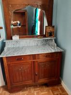 Mooie eiken antieke lavabo met spiegel kast, Ophalen