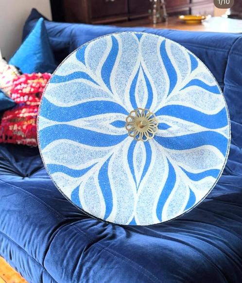 Vintage luster, Huis en Inrichting, Lampen | Hanglampen, Glas, Ophalen