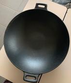 Poêle à wok en fonte d 36 cm de profondeur 16 cm, Maison & Meubles, Enlèvement ou Envoi, Comme neuf, Plaque céramique, Fonte