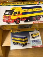 Mercedes-Benz 2448 Canvas Truck en Canvas Trailer, Italeri, Groter dan 1:32, Nieuw, Ophalen of Verzenden