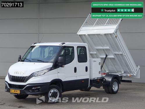 Iveco Daily 35C16 Open Laadbak met Kist Dubbel Cabine Dubbel, Auto's, Bestelwagens en Lichte vracht, Bedrijf, Te koop, Airconditioning