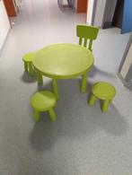 Kindertafel en 4 stoelen, Enfants & Bébés, Chambre d'enfant | Tables & Chaises, Chaise(s), Enlèvement, Utilisé