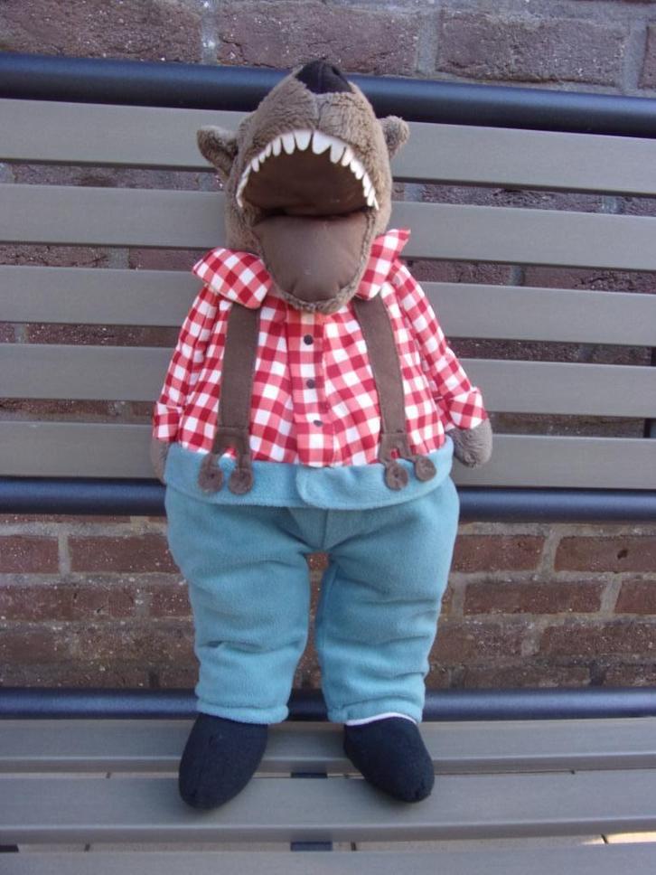 POP : DE WOLF VAN ROODKAPJE (50 cm), Kinderen en Baby's, Speelgoed | Poppen, Zo goed als nieuw, Overige typen, Ophalen of Verzenden