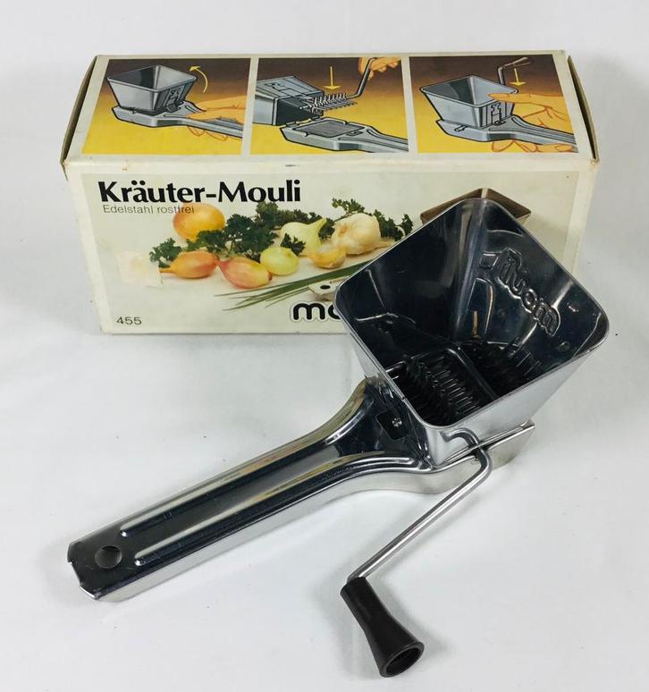 Moulin à épices Moulinex 455 Mouli Vintage COMME NEUF, Collections, Rétro, Maison et Meubles, Enlèvement ou Envoi
