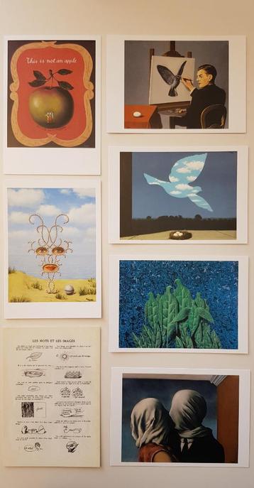 Set van 21 postkaarten Rene Magritte beschikbaar voor biedingen