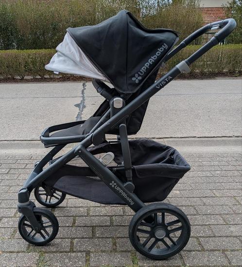 Uppababy Vista, Kinderen en Baby's, Kinderwagens en Combinaties, Gebruikt, Kinderwagen, Duowagen, Verstelbare duwstang, Ophalen