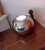 Zilverkleurige theelichthouder, Huis en Inrichting, Overige kleuren, Ophalen of Verzenden, Zo goed als nieuw, Kandelaar