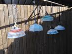 Vintage / Antieke opaline hanglampen, Ophalen of Verzenden, Gebruikt, Glas, Art deco, vintage, antiek, retro