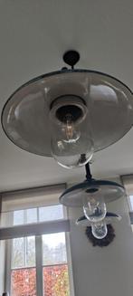Loodkleurige hanglamp Tierlantijn, Huis en Inrichting, Lampen | Hanglampen, Ophalen, 50 tot 75 cm, Glas, Landelijk