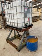 IBC CONTAINER MET ONDERSTEL EN DRINKBAK, Doe-het-zelf en Bouw, Containers, Ophalen of Verzenden