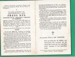 Priester Frans Nys, Verzamelen, Bidprentjes en Rouwkaarten, Verzenden, Bidprentje