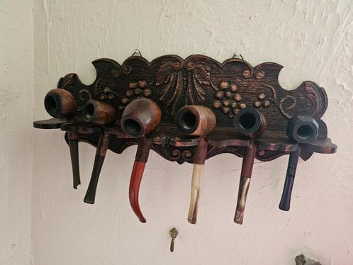 Pijpenrek met tabakspijpen, Antiek en Kunst, Curiosa en Brocante, Ophalen