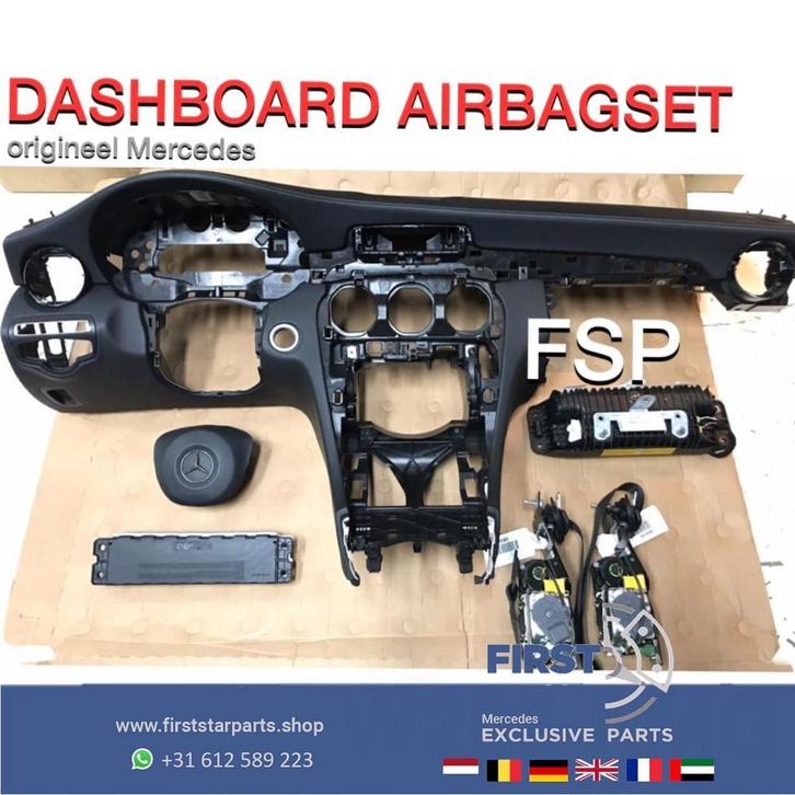 W205 C205 C43 AMG dashboard airbag set Mercedes C Klasse 201, Auto-onderdelen, Dashboard en Schakelaars, Mercedes-Benz, Gebruikt