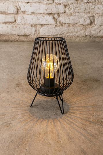  Moderne zwarte tafellamp met LED-lichtjes  beschikbaar voor biedingen