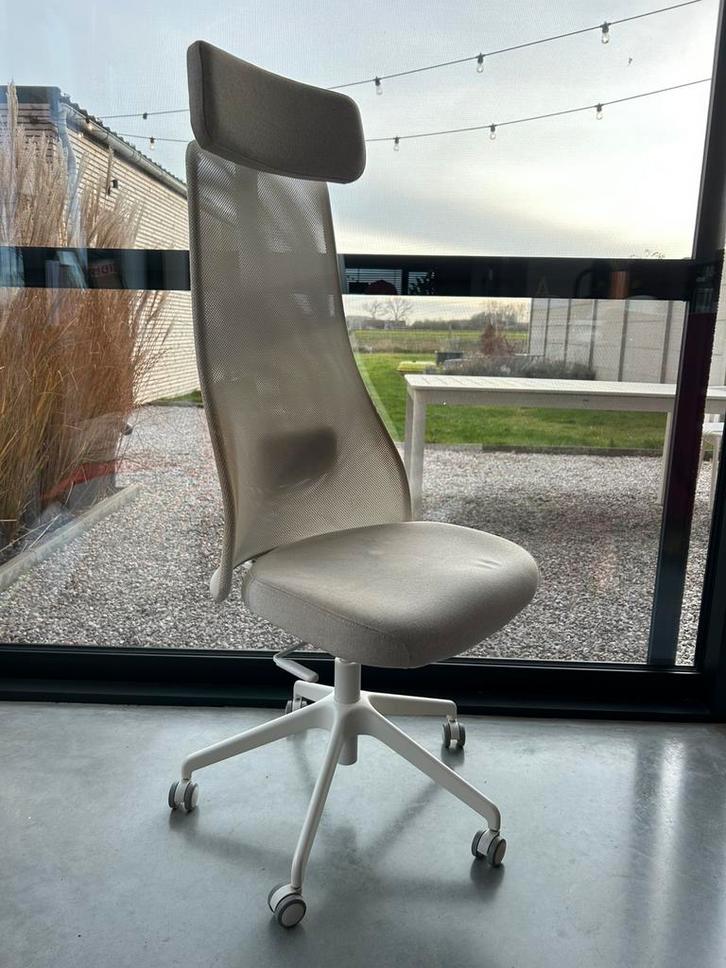 Bureastoel IKEA (JÄRVFJÄLLET), Maison & Meubles, Chaises de bureau, Utilisé, Chaise de bureau, Blanc, Ergonomique, Enlèvement
