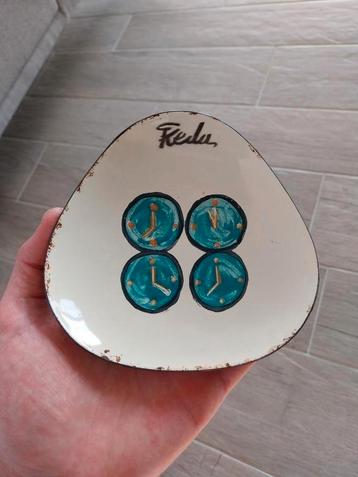 Cendrier en émail publicitaire Reda 50-60s, Enlèvement ou Envoi
