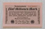 Germany 1923 - 5 Millionen Mark Reichsbanknote No 31D.244221, Los biljet, Duitsland, Verzenden