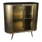Goud metalen barmeubel - dressoir - drankenkastje – vitrine, Ophalen, Nieuw